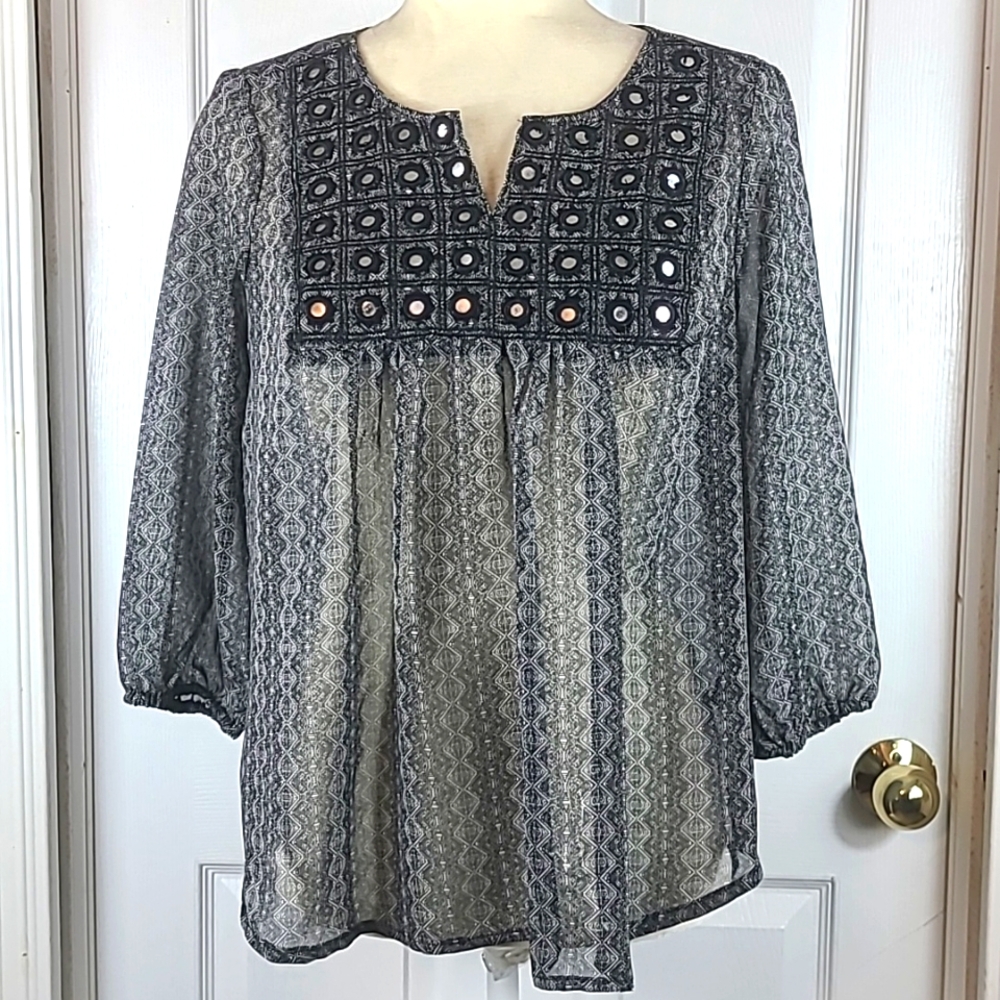 Unique Spectrum Boho Mirror Blouse